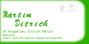 martin ditrich business card